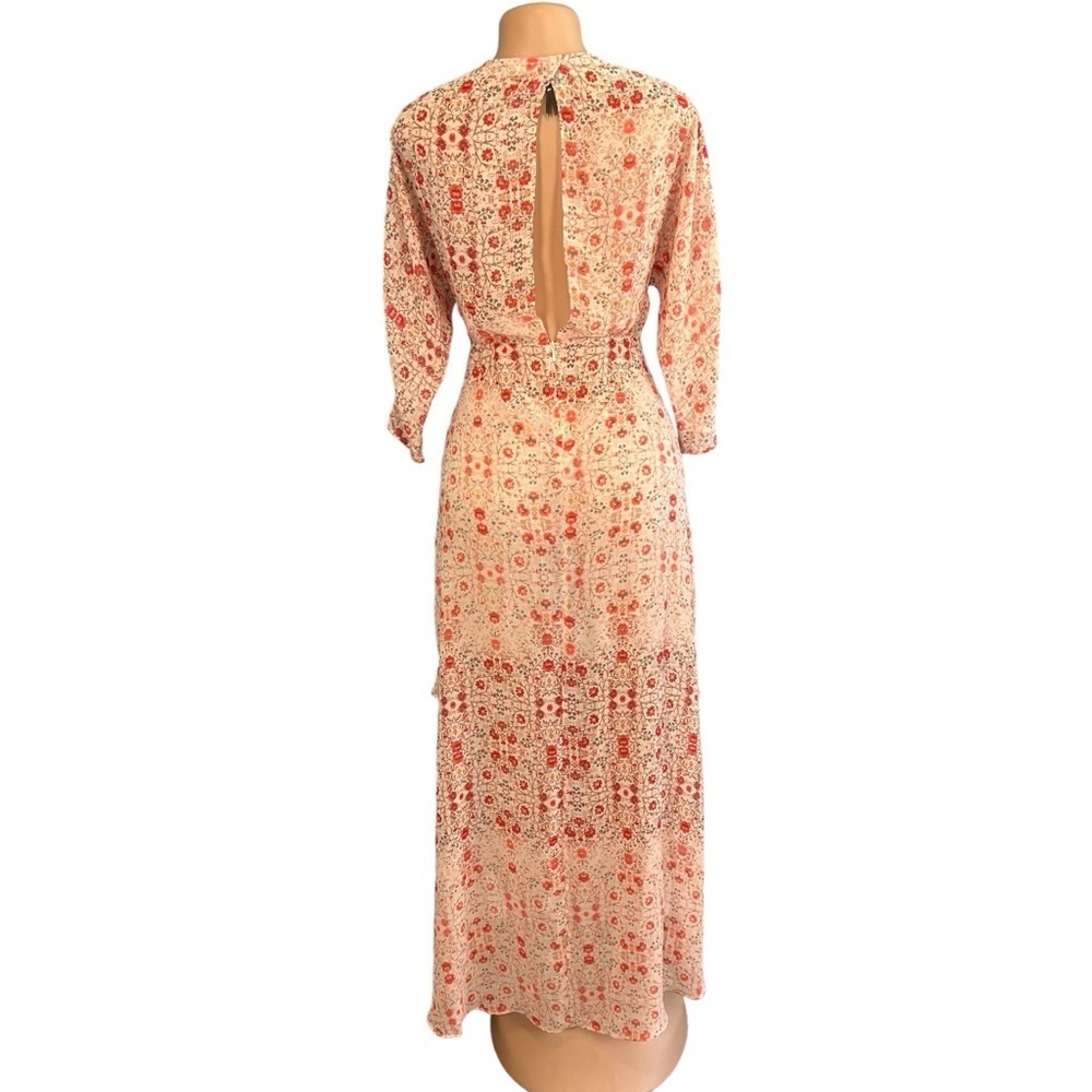 Anthropologie HD in Paris 3/4 Sleeves Floral Asymmetrical Hem Dress - Picture 8 of 11